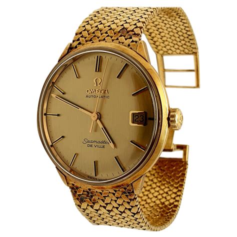 omega automatic gold watch price|omega 18 karat gold watches.